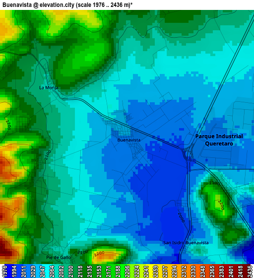 Buenavista elevation map