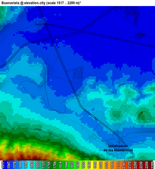 Buenavista elevation map