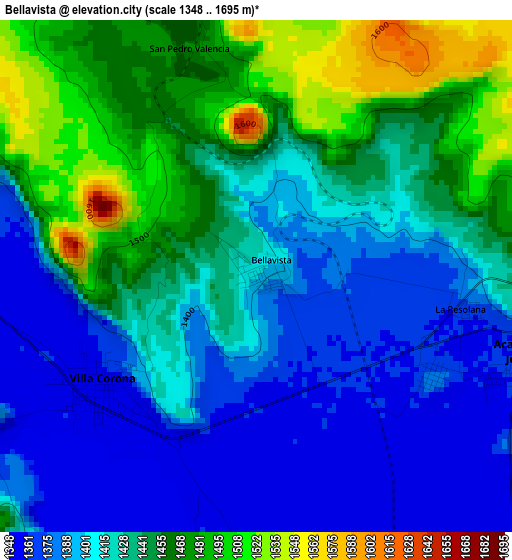 Bellavista elevation map