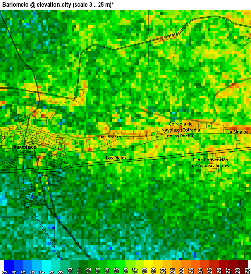 Bariometo elevation map