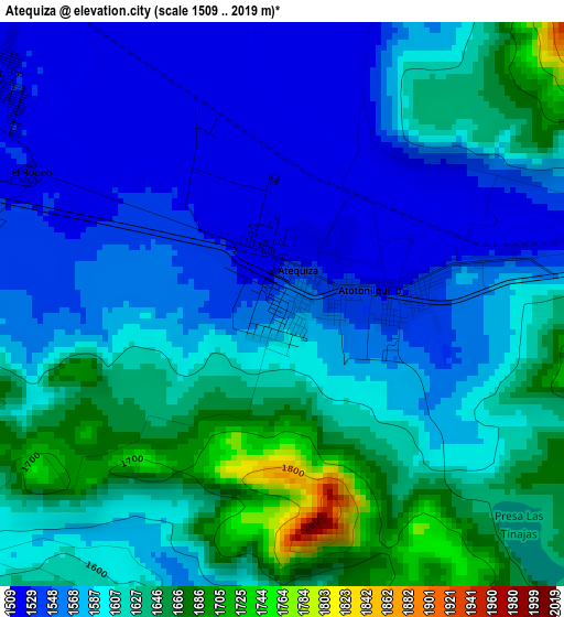 Atequiza elevation map