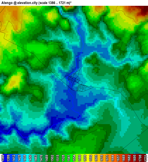 Atengo elevation map