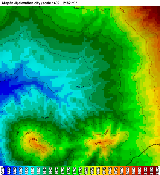 Atapán elevation map