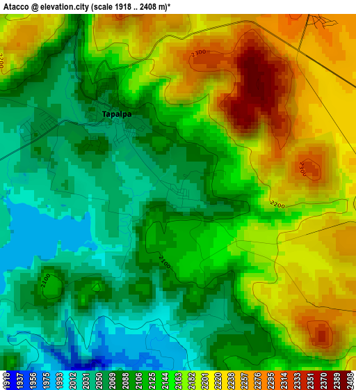 Atacco elevation map