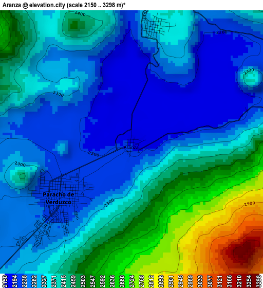 Aranza elevation map