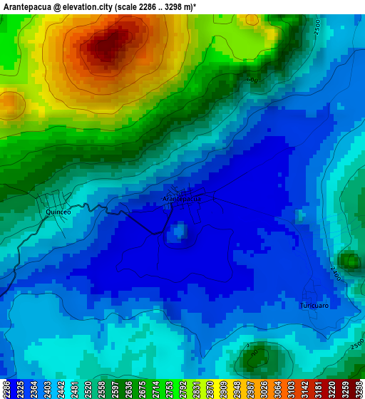 Arantepacua elevation map