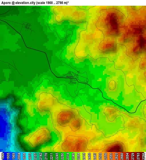 Aporo elevation map