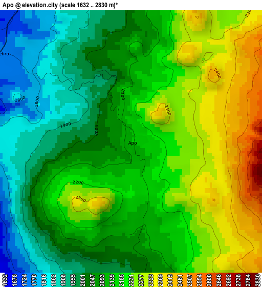 Apo elevation map