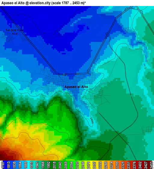 Apaseo el Alto elevation map