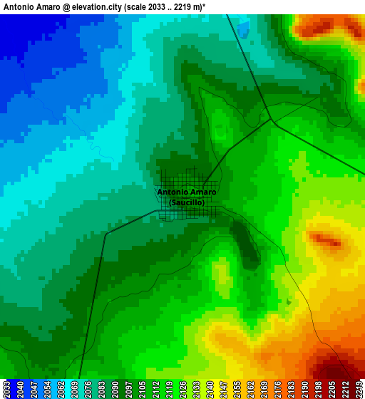 Antonio Amaro elevation map