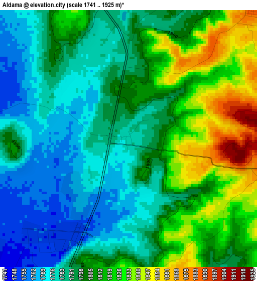 Aldama elevation map