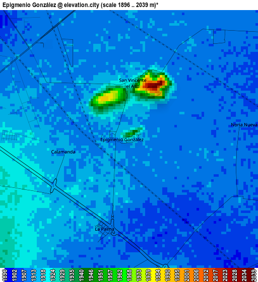 Epigmenio González elevation map