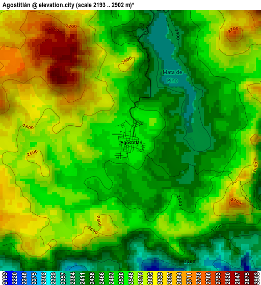 Agostitlán elevation map