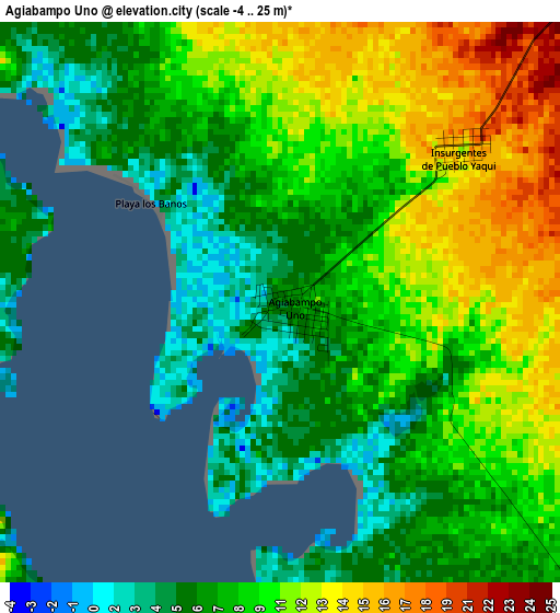 Agiabampo Uno elevation map