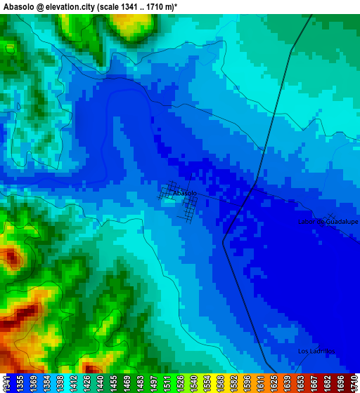 Abasolo elevation map