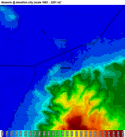 Abasolo elevation map
