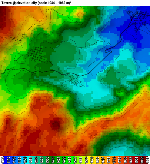 Tavera elevation map