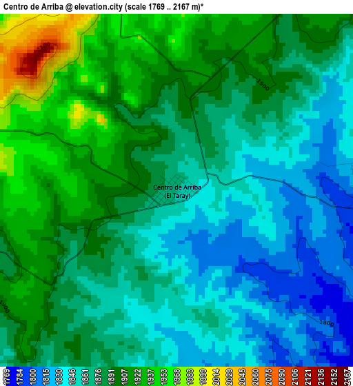 Centro de Arriba elevation map