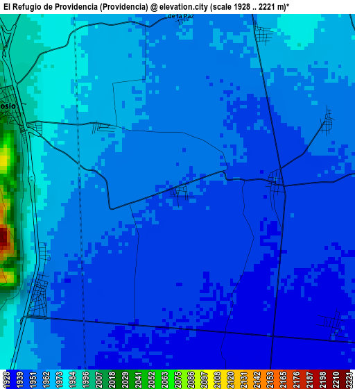 El Refugio de Providencia (Providencia) elevation map