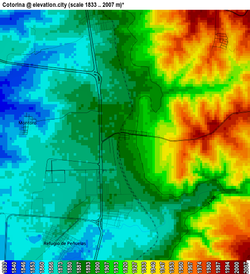 Cotorina elevation map