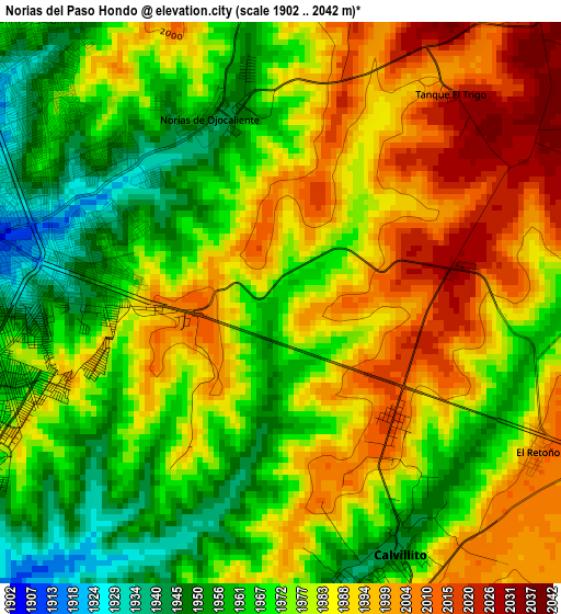 Norias del Paso Hondo elevation map