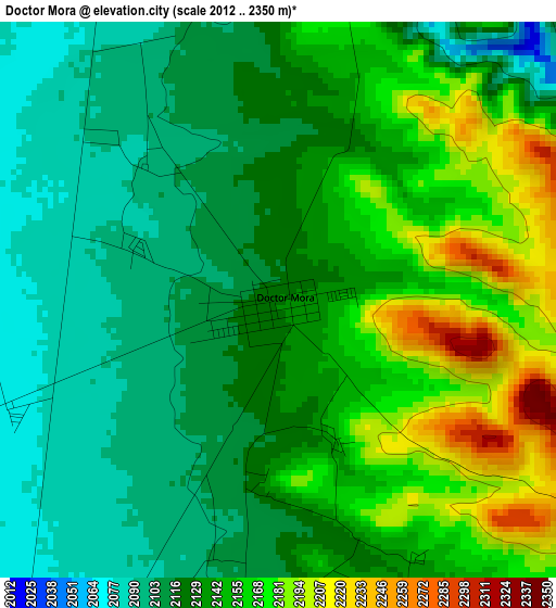 Doctor Mora elevation map