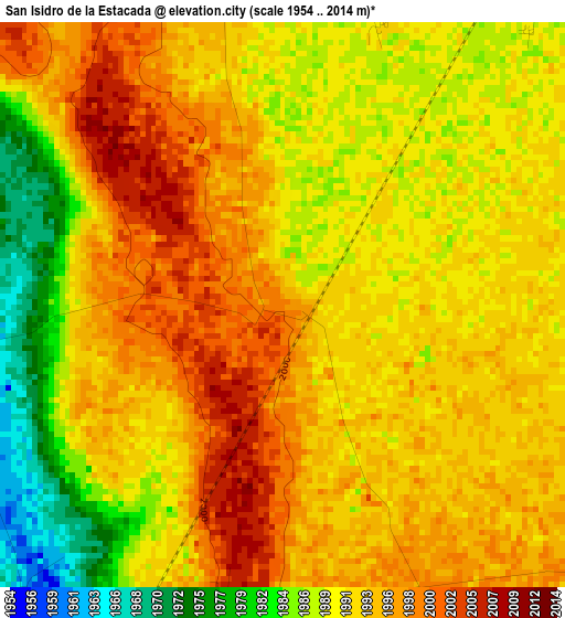 San Isidro de la Estacada elevation map