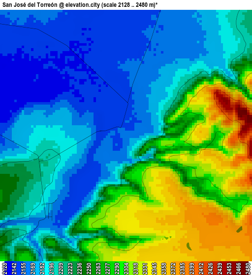 San José del Torreón elevation map