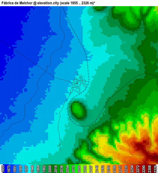 Fábrica de Melchor elevation map