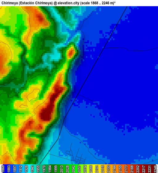 Chirimoya (Estación Chirimoya) elevation map