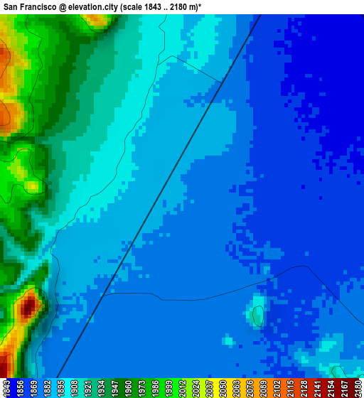 San Francisco elevation map