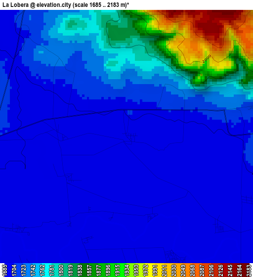 La Lobera elevation map