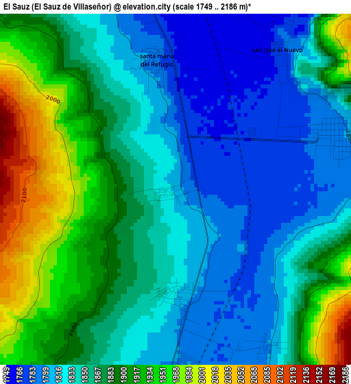 El Sauz (El Sauz de Villaseñor) elevation map