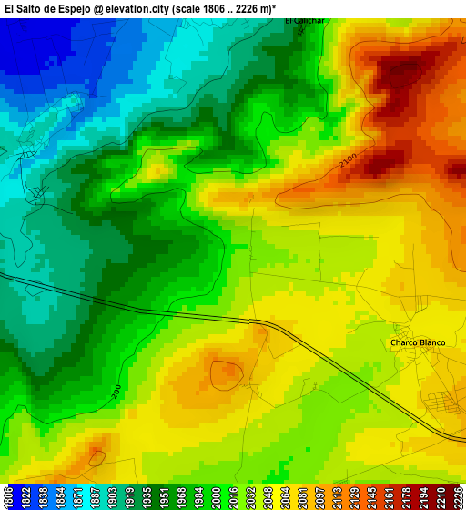 El Salto de Espejo elevation map