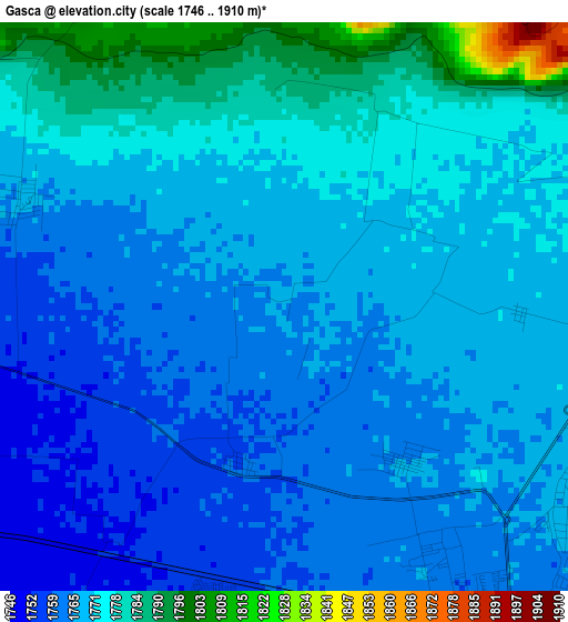 Gasca elevation map