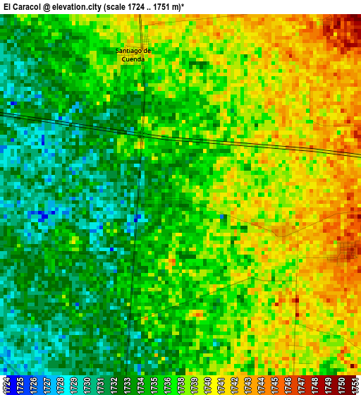 El Caracol elevation map