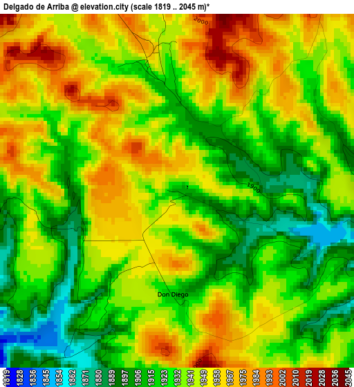 Delgado de Arriba elevation map