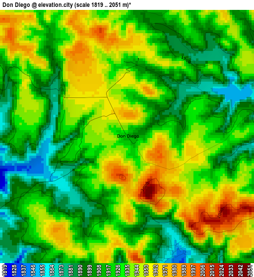 Don Diego elevation map