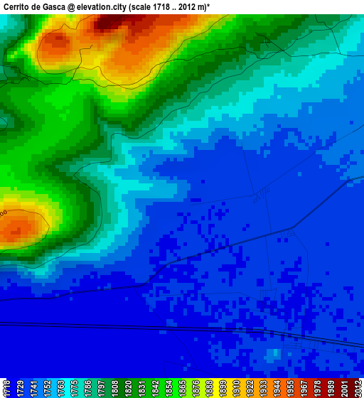 Cerrito de Gasca elevation map