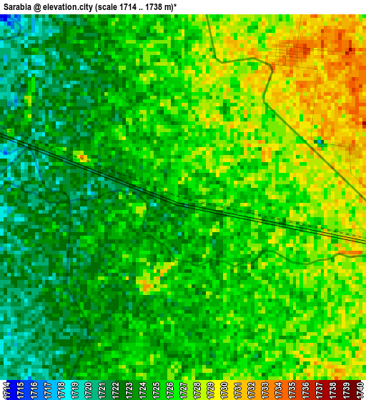 Sarabia elevation map