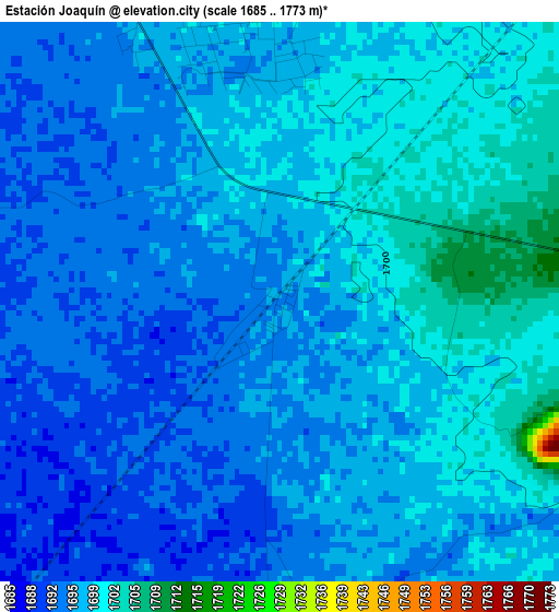 Estación Joaquín elevation map