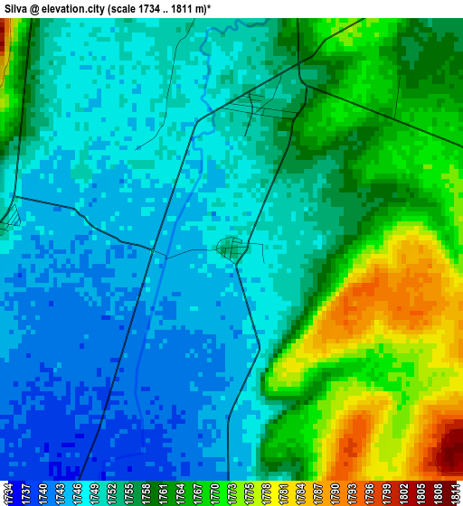 Silva elevation map