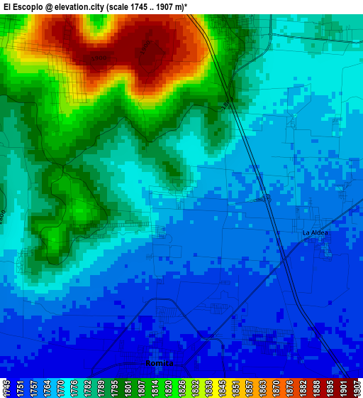 El Escoplo elevation map