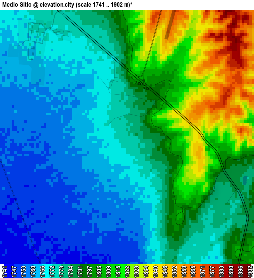 Medio Sitio elevation map