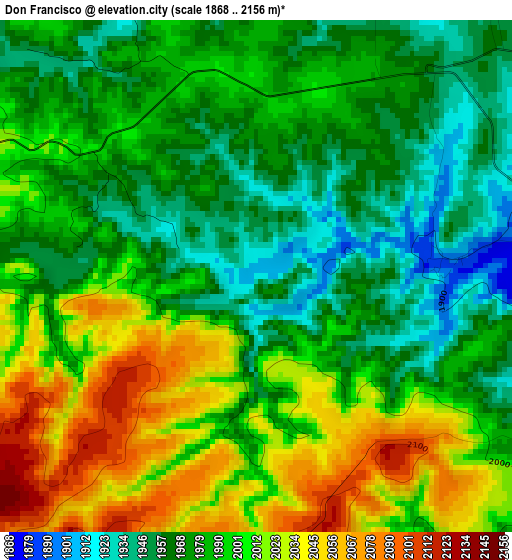 Don Francisco elevation map