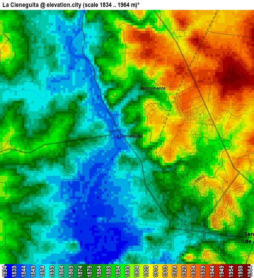 La Cieneguita elevation map