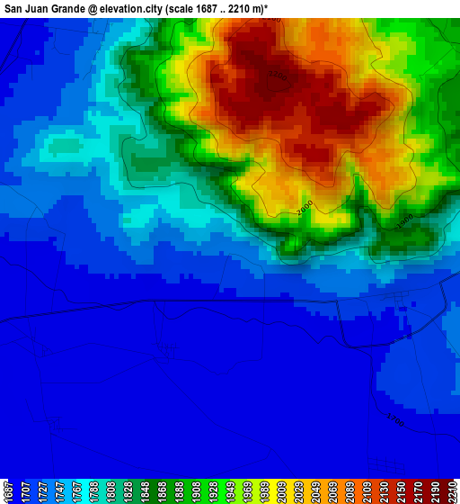 San Juan Grande elevation map