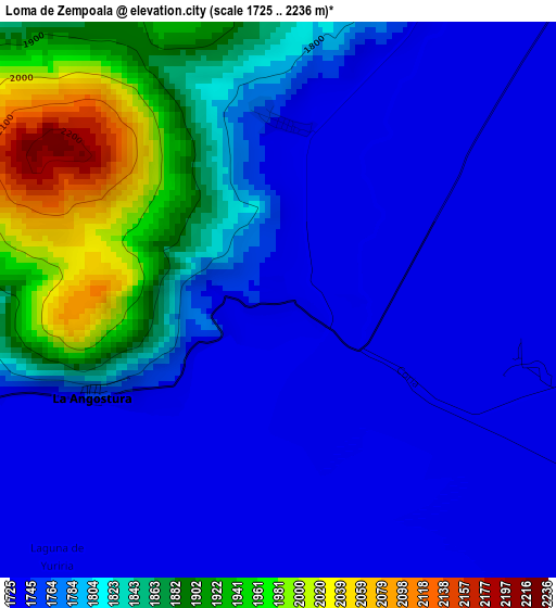 Loma de Zempoala elevation map