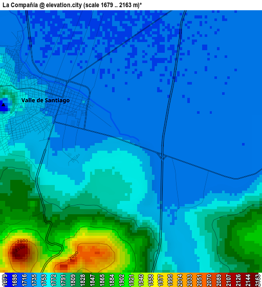 La Compañía elevation map