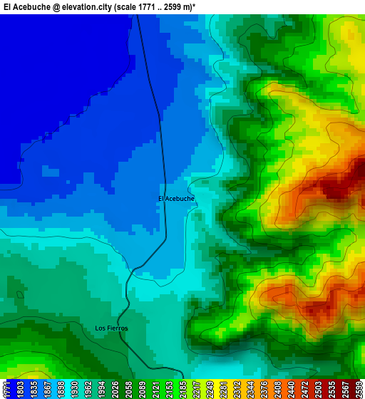 El Acebuche elevation map